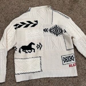 Vintage Ralph Lauren Cream Cable Knit Sweater